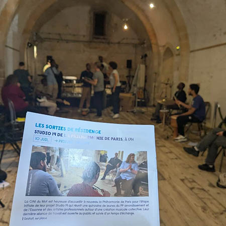 En résidence à la Cité du Mot avec la Philharmonie de Paris