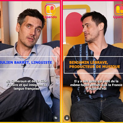 Interviewé sur le média social Upendo