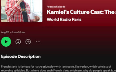 En interview sur World Radio Paris à propos de l’argot